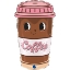 Fóliový balonek ve tvaru kelímku Coffee To Go s nápisem Coffee, 61 cm