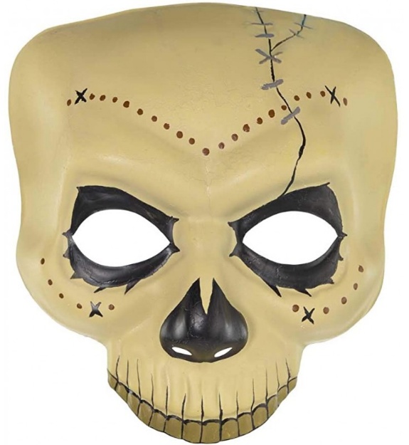Strašidelná maska kostlivce Witch Doctor s realistickými detaily na Halloween nebo karneval