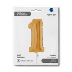 Obrázok z Fóliová číslica - zlatá 1