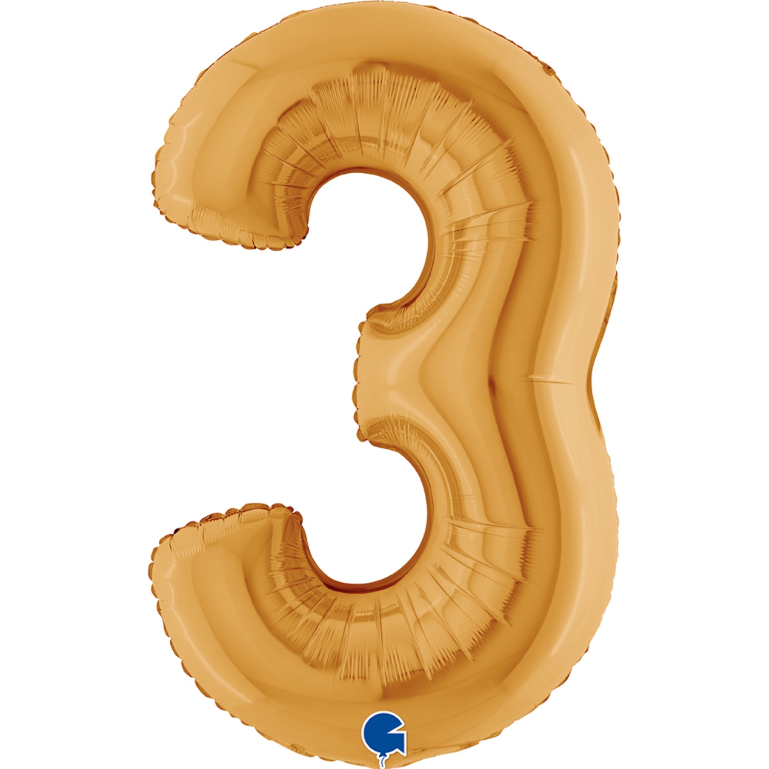 Foliová číslice - zlatá 3