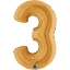 Fóliová číslice zlatá 3 – 94 cm