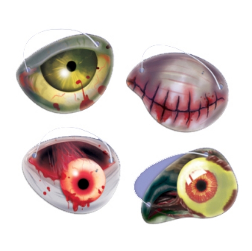 Levně Papírové oční pásky Zombie – 12 ks, 6,5 x 4,5 cm