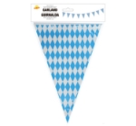 Obrázek Vlaječková girlanda Oktoberfest modro-bílá 20 x 400 cm