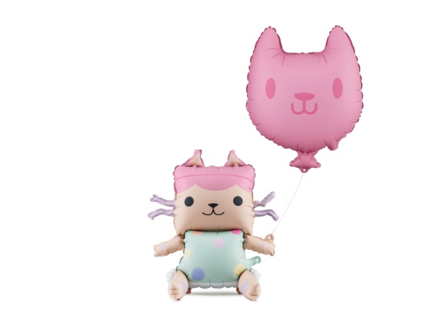 Fóliové balonky Gabby’s Dollhouse Baby Box a růžová kočka – 2 ks