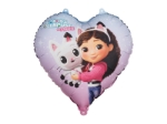 Fóliový balonek srdce Gábinin kouzelný domek ve filmu – 35 cm