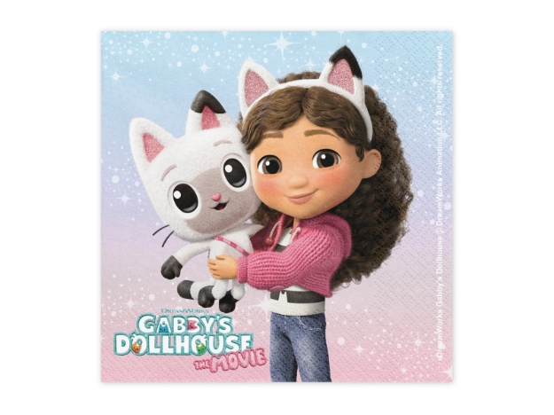 Papírové ubrousky Gábinin kouzelný domek ve filmu 33 x 33 cm – 20 ks