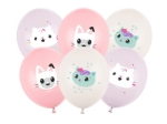 Balonky Gábinin kouzelný domek 30 cm s potiskem, mix pastelových barev, 6 ks