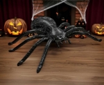 Fóliový balonek černý pavouk stojící 196 × 156 × 46 cm na Halloween