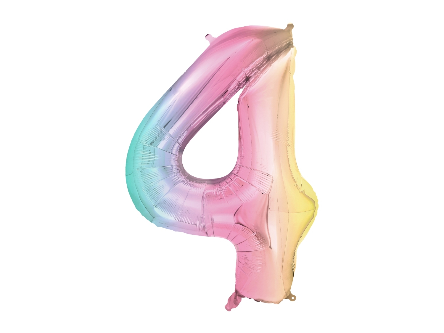 Levně Fóliová číslice 4 pastelová duha – 86 cm