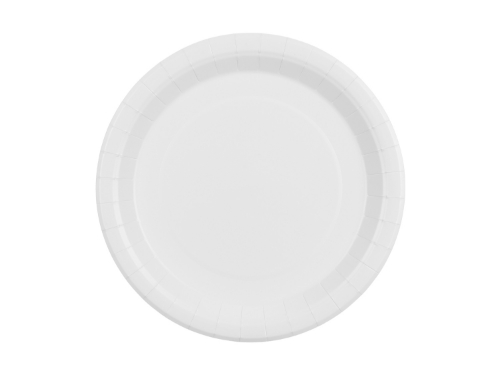 Levně Papírové talíře bílé 23 cm – 6 ks