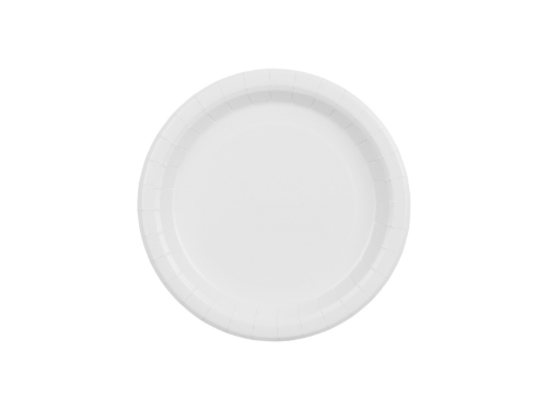 Levně Papírové talíře bílé 18 cm – 6 ks