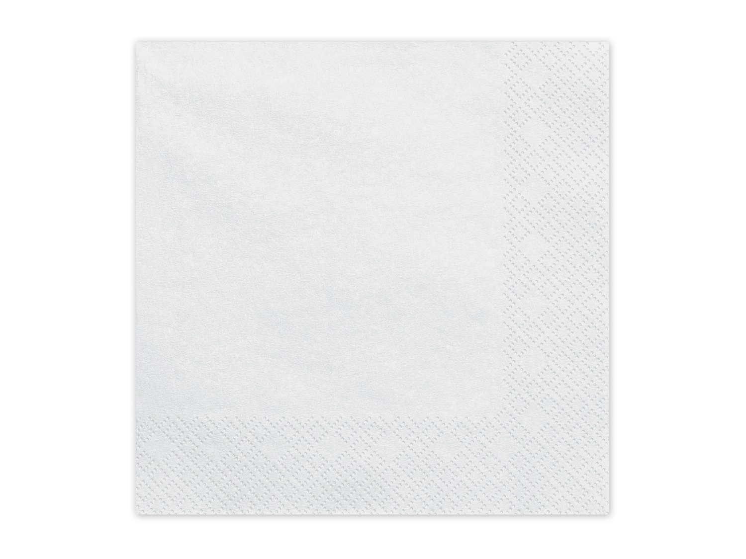 Papírové ubrousky bílé 33 × 33 cm – 20 ks
