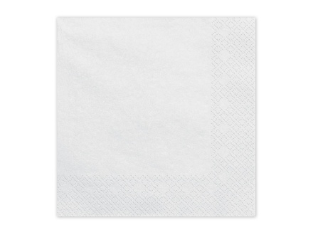 Bílé papírové ubrousky 33 × 33 cm – balení 20 ks