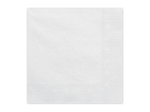 Papírové ubrousky bílé 33 × 33 cm – 20 ks