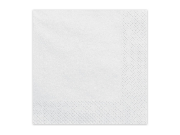 Bílé papírové ubrousky 33 × 33 cm – balení 20 ks