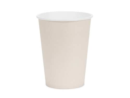 Levně Papírové kelímky béžové 250 ml – 6 ks