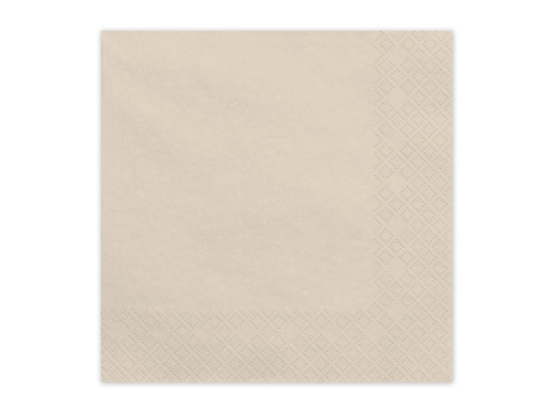 Levně Papírové ubrousky béžové 33 × 33 cm – 20 ks