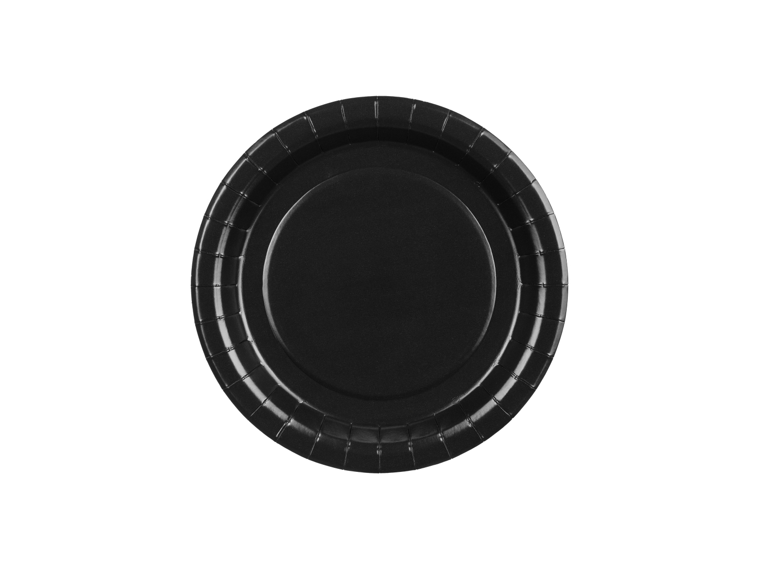 Papírové talíře černé 18 cm – 6 ks