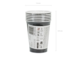 Obrázok z Papierové tégliky čierne 250 ml - 6 ks