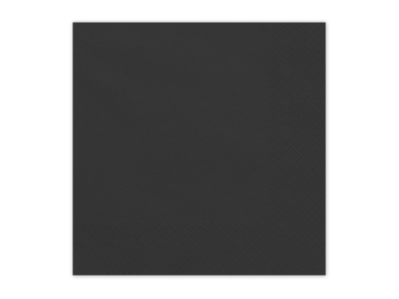 Černé dvouvrstvé papírové ubrousky 33 × 33 cm – balení 20 ks