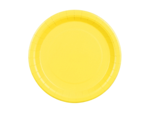 Levně Papírové talíře žluté 23 cm