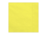 Žluté papírové ubrousky 33 × 33 cm, dvouvrstvé, balení 20 ks