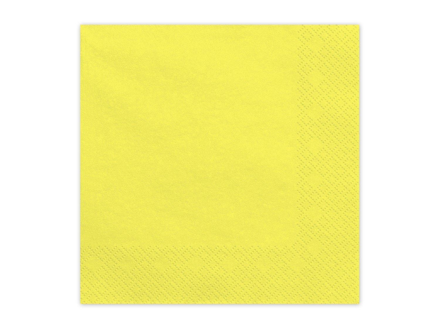 Levně Papírové ubrousky žluté 33 × 33 cm, 20 ks