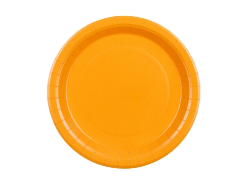 Levně Papírové talíře oranžové 23 cm – 6 ks
