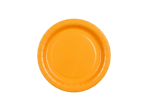 Levně Papírové talíře oranžové 18 cm – 6 ks