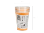 Obrázok z Papierové kelímky oranžové 250 ml - 6ks