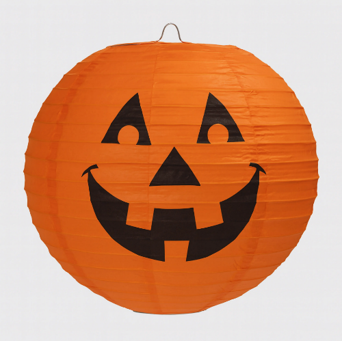 Levně Papírový lampion dýně – oranžový