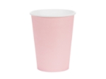 Papírové kelímky světle růžové, 250 ml, výška 9 cm, balení 6 ks – ideální na studené nápoje pro oslavy a party