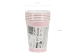 Obrázok z Papierové kelímky svetlo ružové 250 ml – 6 ks