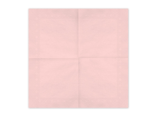 Levně Papírové ubrousky světle růžové 33 × 33 cm – 20 ks