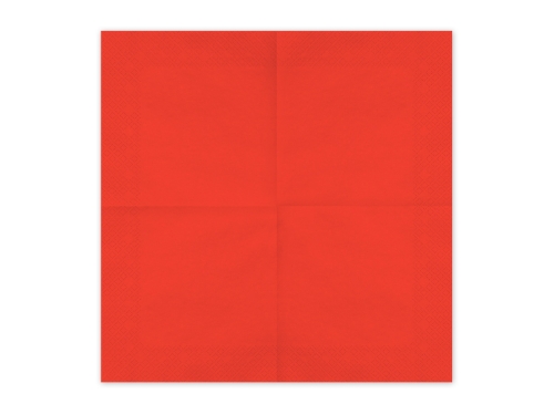 Papírové ubrousky červené 33 × 33 cm – 20 ks
