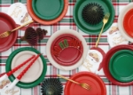 Obrázok z Papierové taniere tmavo červené 18 cm – 6 ks