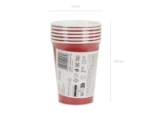 Obrázok z Papierové tégliky tmavo červené 250 ml – 6 ks