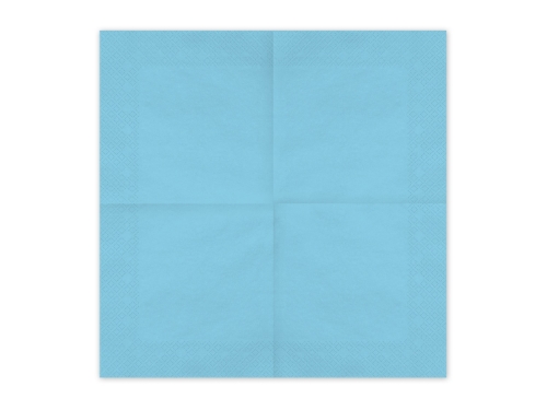 Papírové ubrousky světle modré 33 × 33 cm – 20 ks