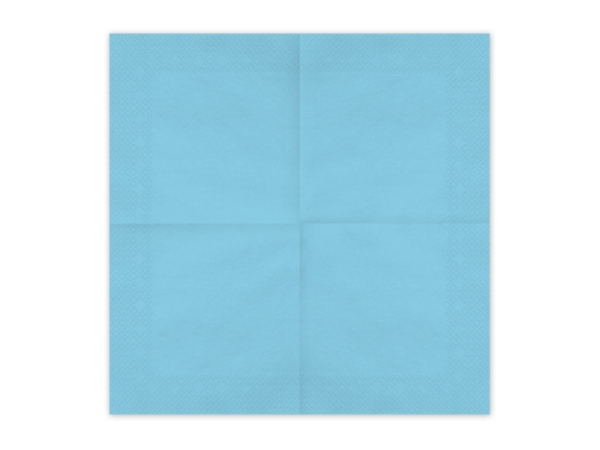 Papírové ubrousky světle modré 33 × 33 cm – 20 ks