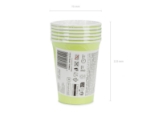 Obrázok z Papierové kelímky svetlo zelené 250 ml – 6 ks