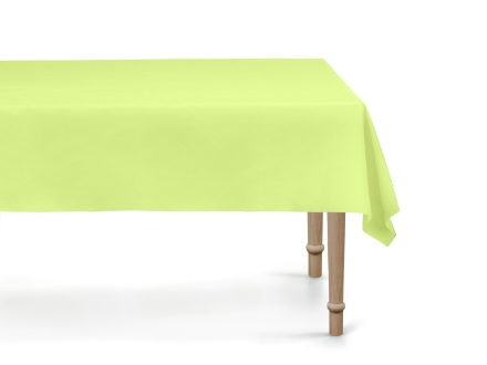 Světle zelený ubrus 137 × 183 cm z PP materiálu, omyvatelný a opakovaně použitelný, ideální na svatby, narozeniny i zahradní party.