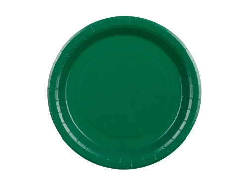 Levně Papírové talíře tmavě zelené 23 cm – 6 ks