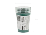 Obrázek Papírové kelímky tmavě zelené 250 ml – 6 ks