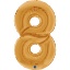 Fóliová číslice zlatá 8 – velký balónek 163 cm pro narozeninovou výzdobu