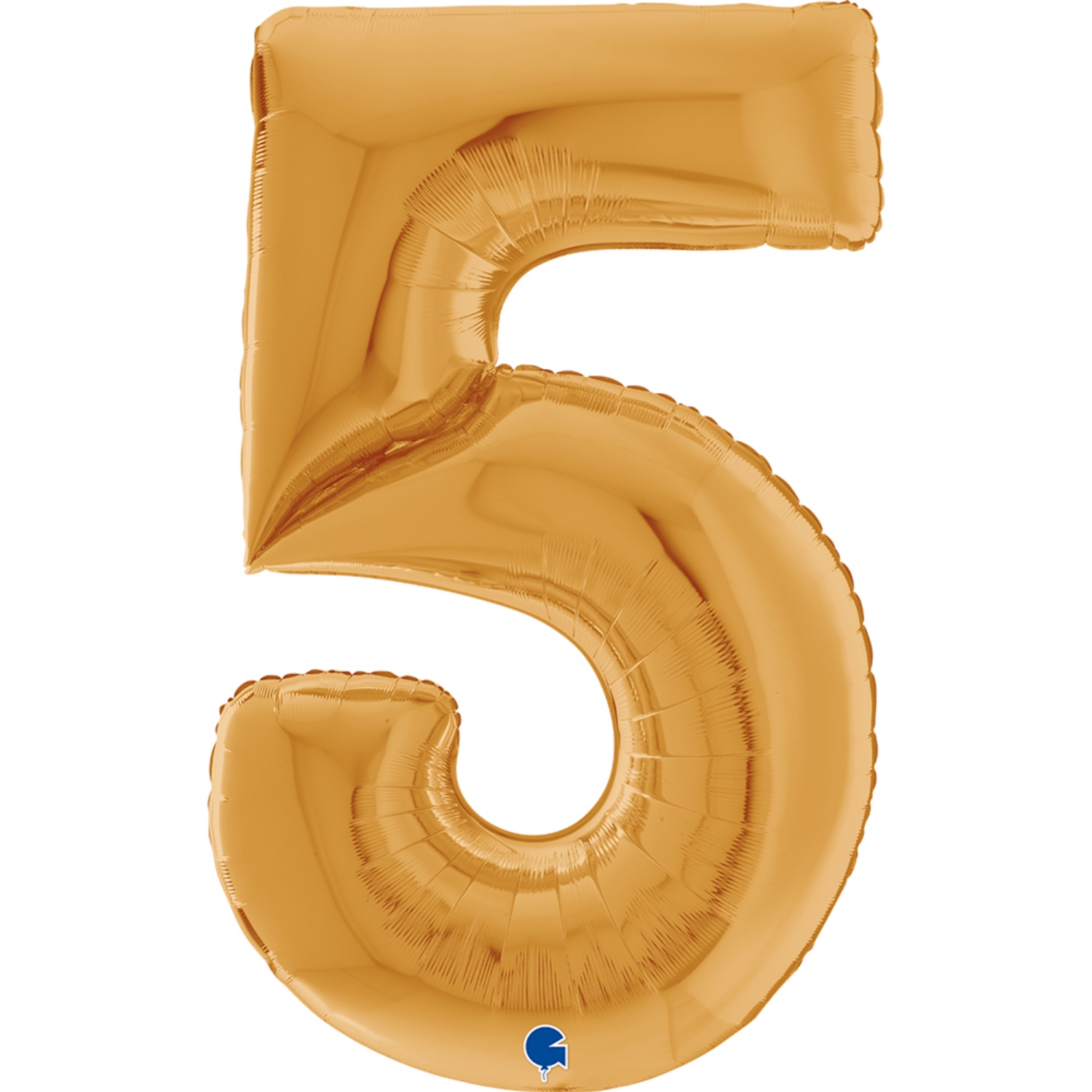 Foliová číslice zlatá 5 - 163 cm
