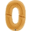 Fóliová číslice zlatá 0 – velký balónek 163 cm pro narozeninovou výzdobu