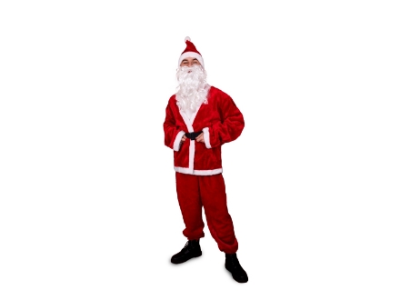 Prémiový kostým Santa Clause v červeno-bílé barvě, velikost 170–190 cm