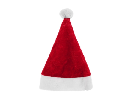 Prémiová červená a bílá čepice Santa Clause s bambulí