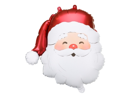 Fóliový balonek Santa Claus s červenou čepicí a bílým plnovousem 42 x 43,5 cm