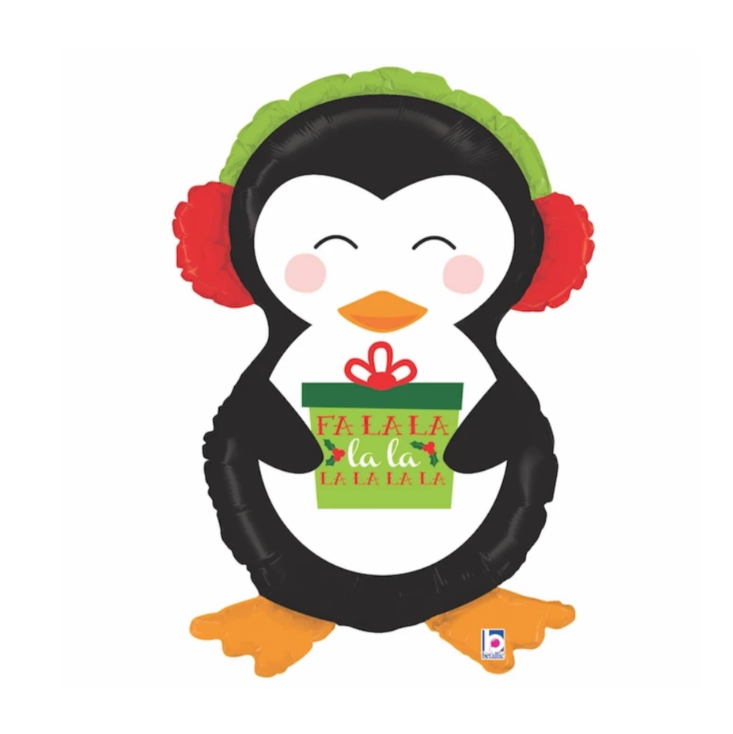 Fóliový balonek Vánoční tučňák s dárkem – Holiday Penguin 86 cm